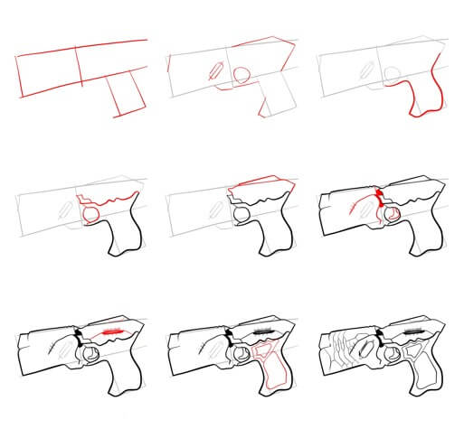 Dibujos de Una pistola eléctrica