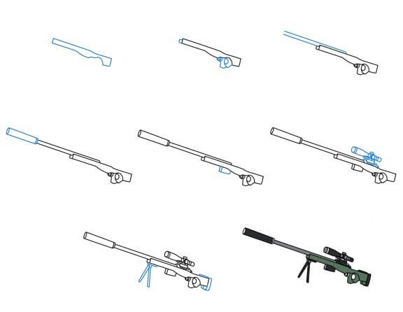 Dibujos de Una pistola - Idea 12