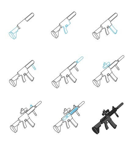 Dibujos de Una pistola - Idea 14