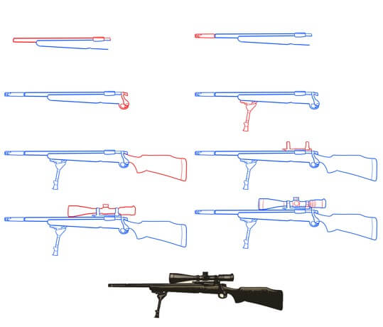 Dibujos de Una pistola - Idea 17