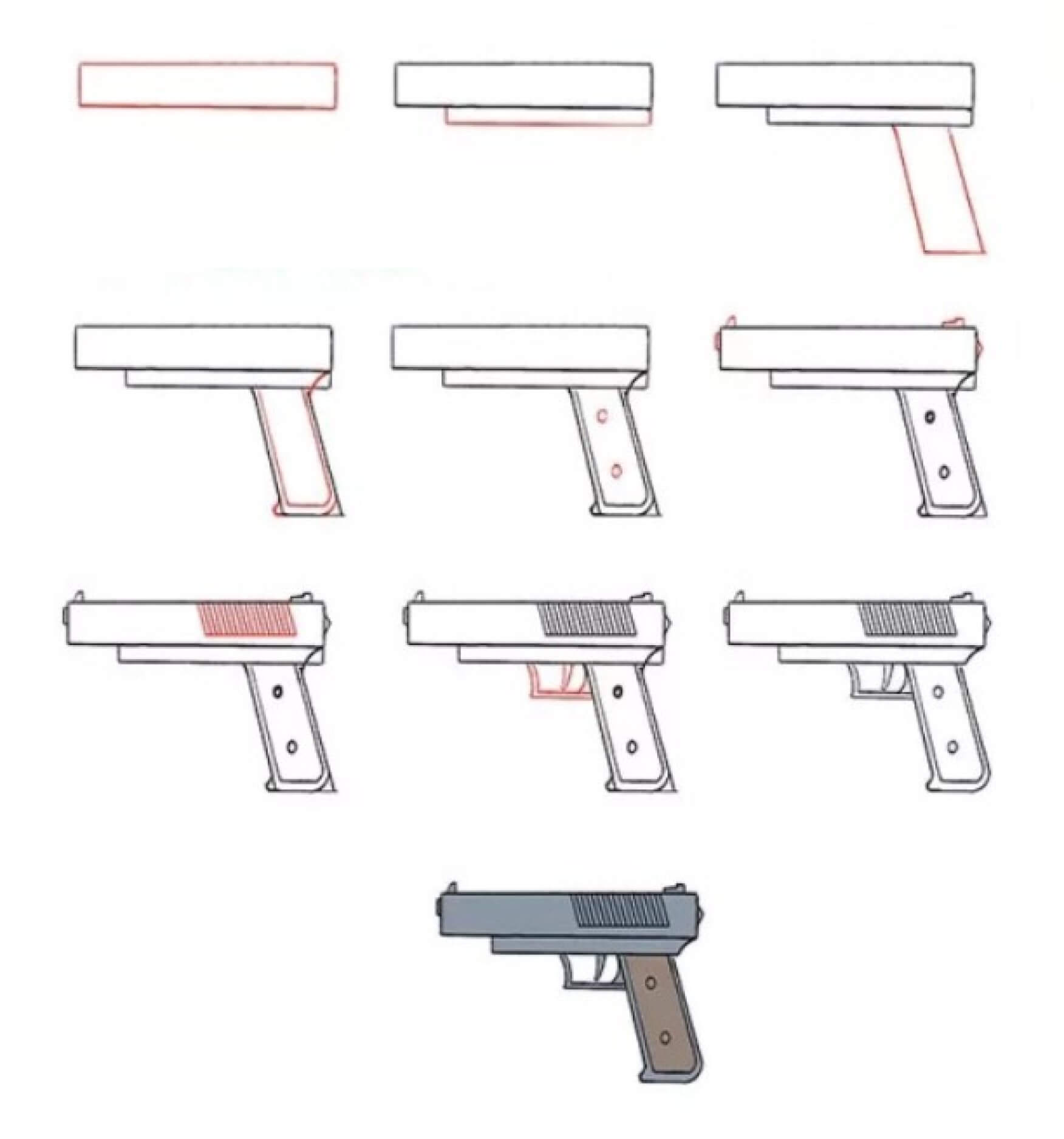 Dibujos de Una Pistola - Idea 30