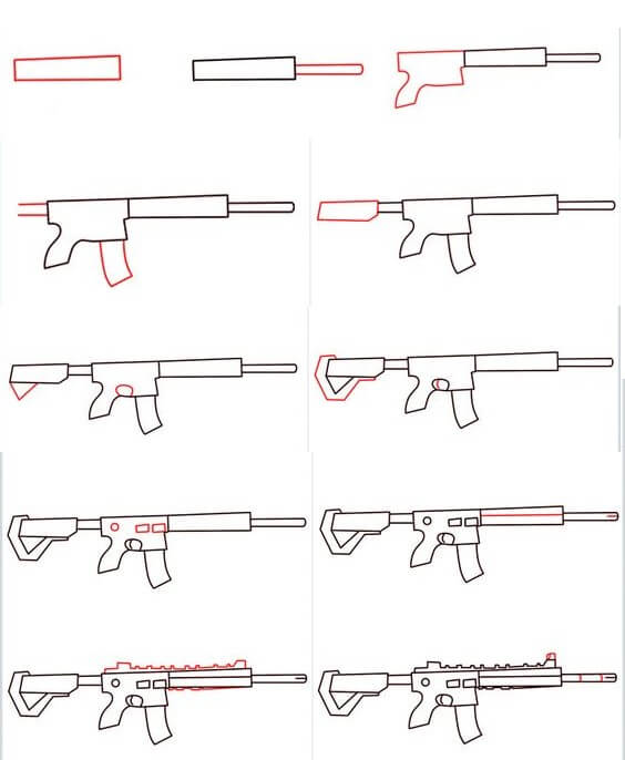 Dibujos de Una pistola - Idea 9