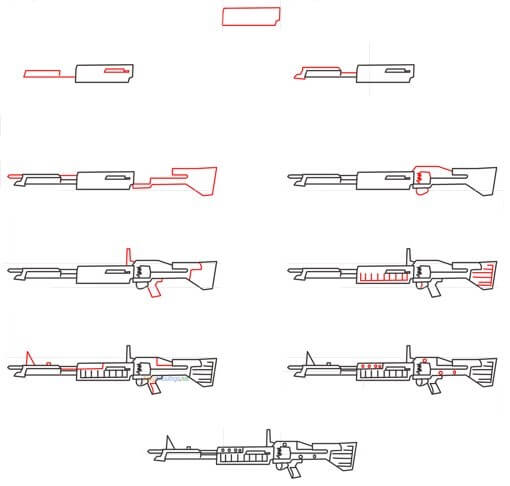 Dibujos de Una pistola M60