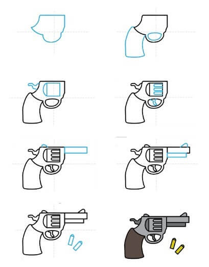 Dibujos de Una pistola Rulo - Idea 36