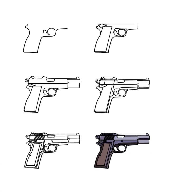 Dibujos de Una pistola sencillo