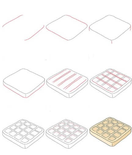 Dibujos de Waffle Casero