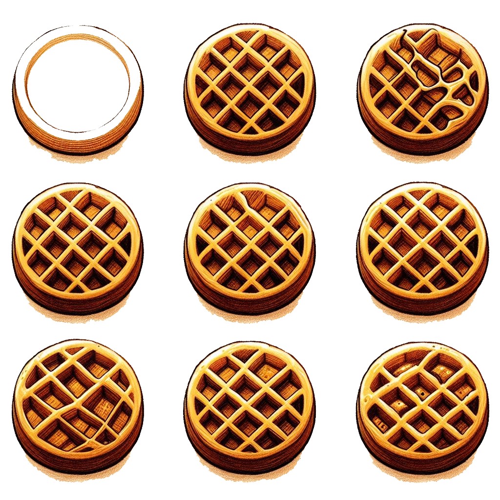 Dibujos de Waffle Cubierto de Miel
