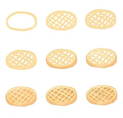 Dibujos de Waffle Dorado