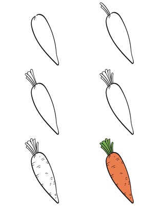 Dibujos de Zanahoria de Primavera