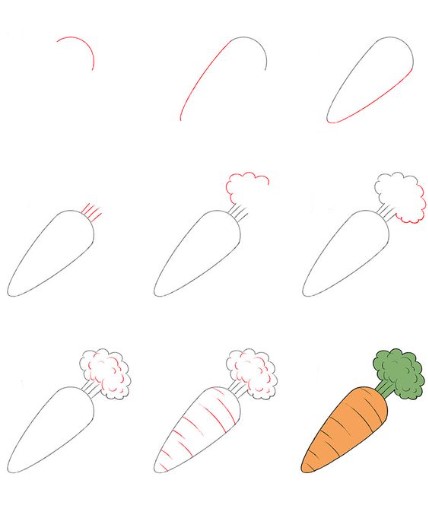 Dibujos de Zanahoria Dulce