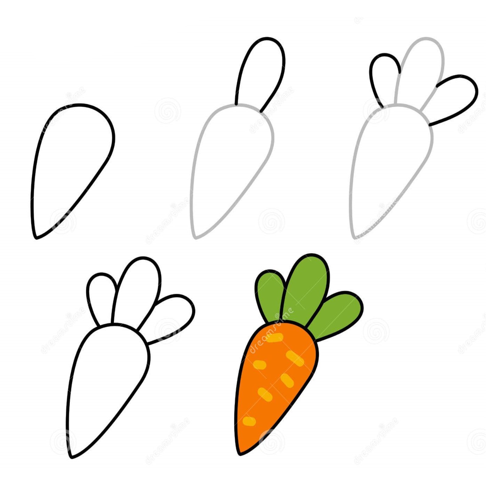 Dibujos de Zanahoria Encantadora