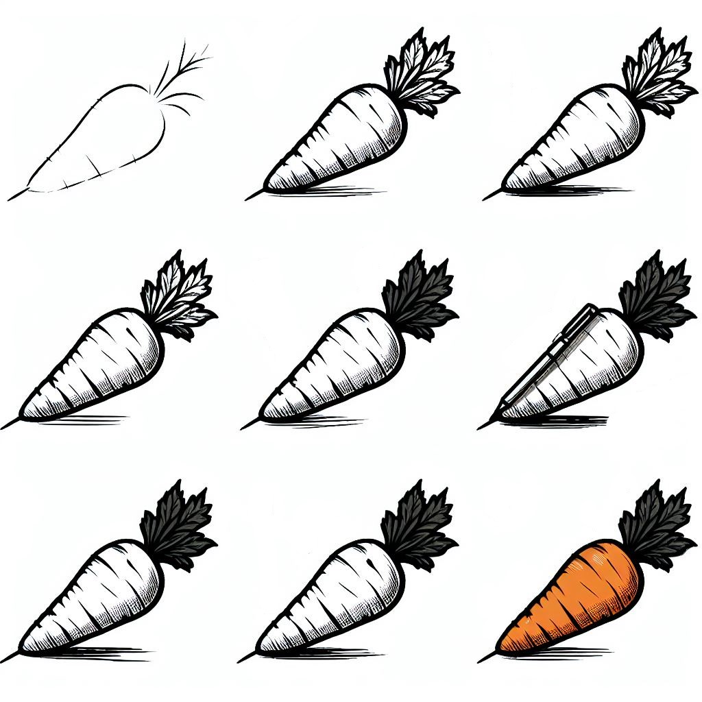 Dibujos de Zanahorias