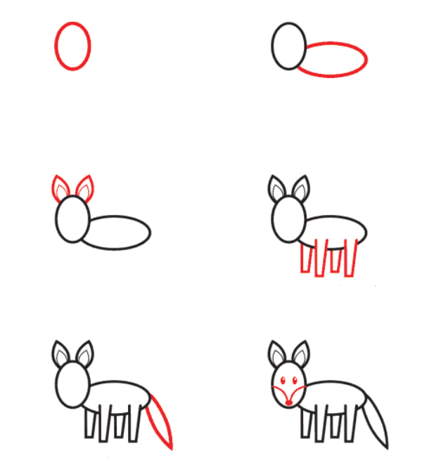 Dibujos de Zorro Caminando