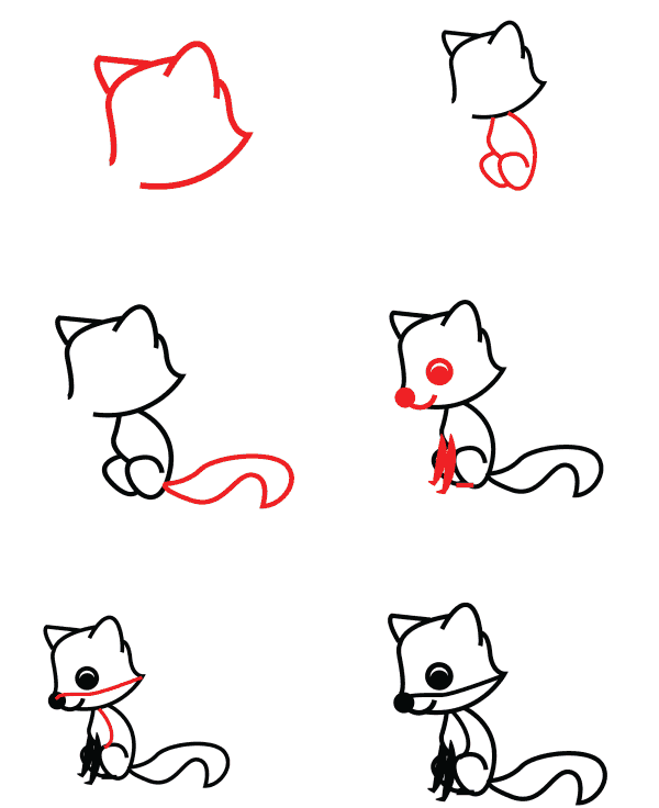 Dibujos de Zorro Curioso