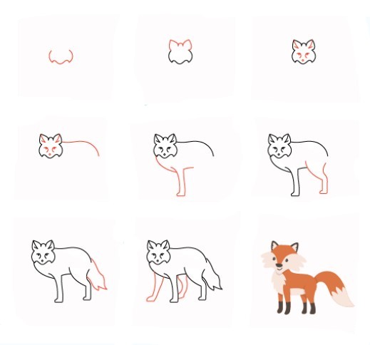 Dibujos de Zorro de Noche