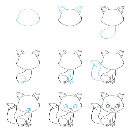 Dibujos de Zorro Elegante