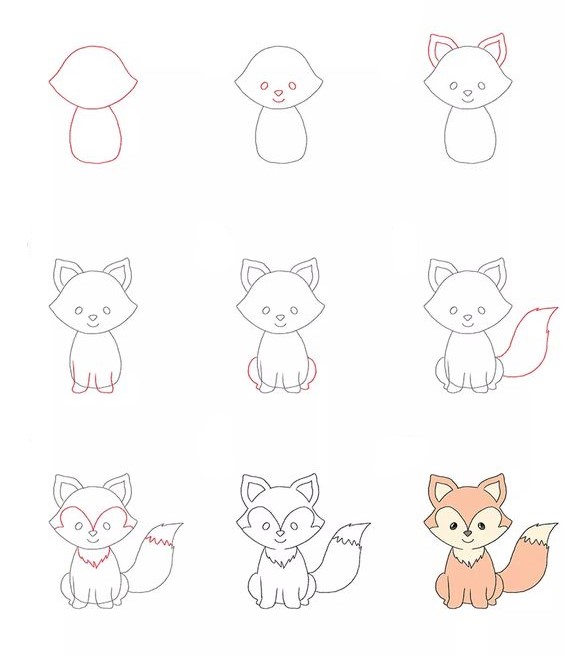 Dibujos de Zorro Tierno