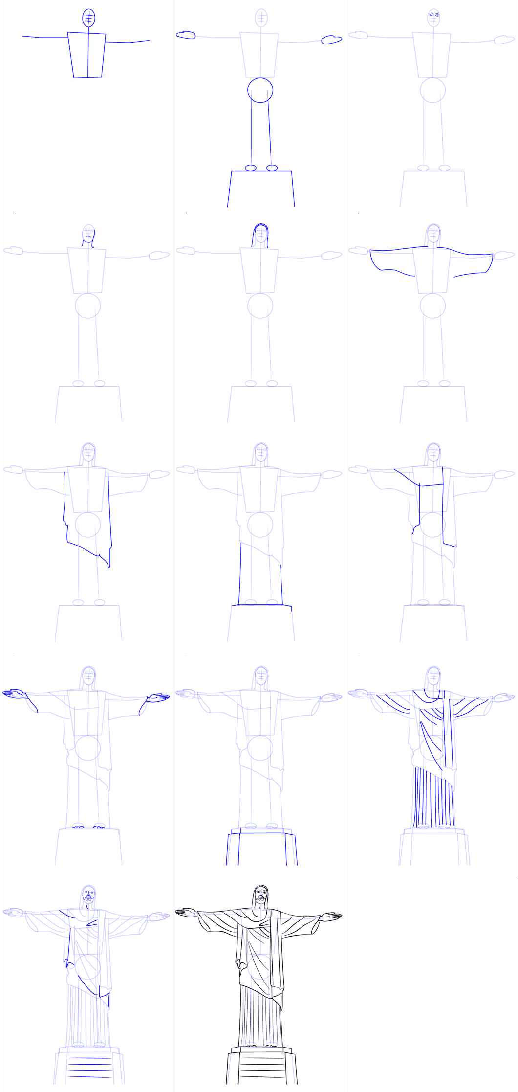 Dibujos de Jesus a lápiz
