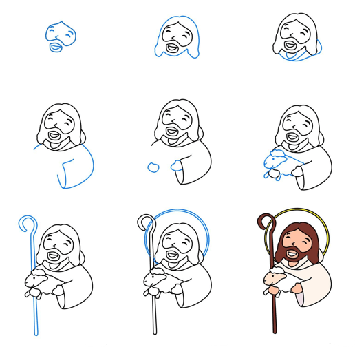 Dibujos de Jesus animado