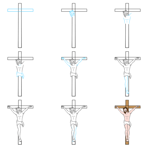 Dibujos de Jesús crucificado