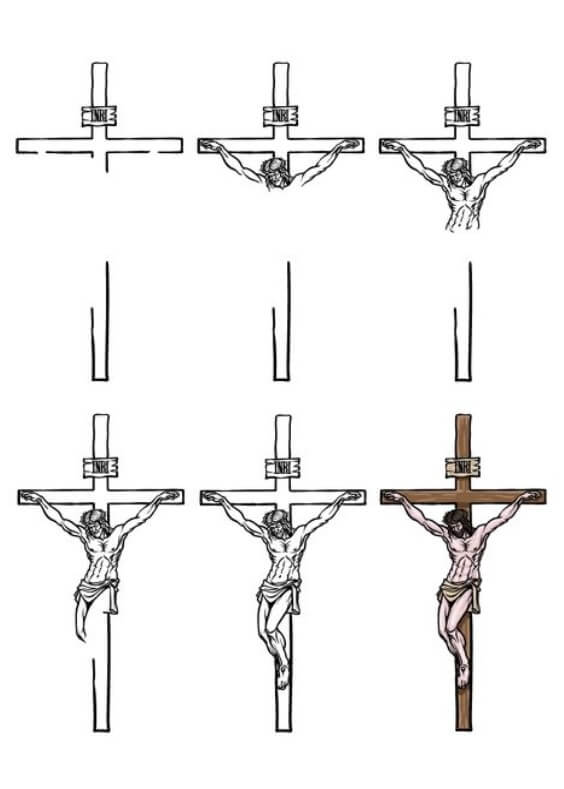 Dibujos de Jesús en la cruz