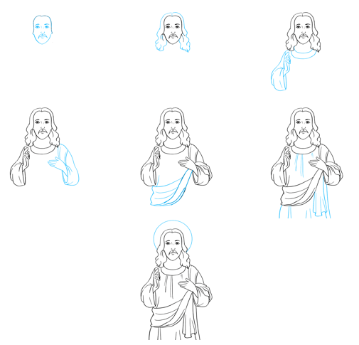 Dibujos de Jesús - Idea 14