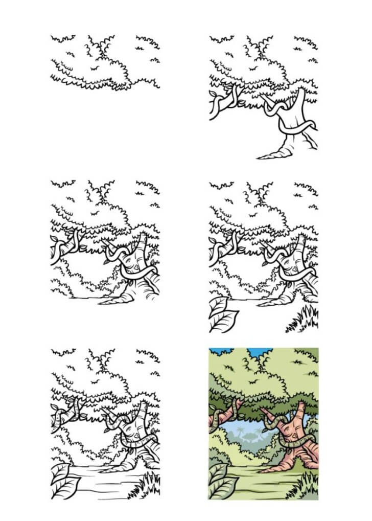 Dibujos de Un bosque – Idea 10