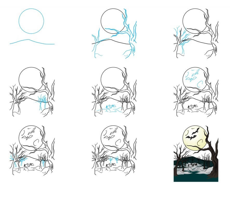 Dibujos de Un bosque – Idea 16