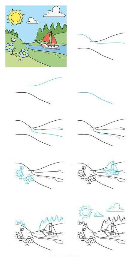 Dibujos de Un bosque – Idea 6