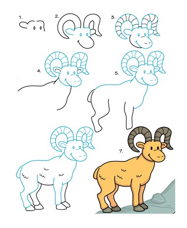 Dibujos de Cabra amarilla