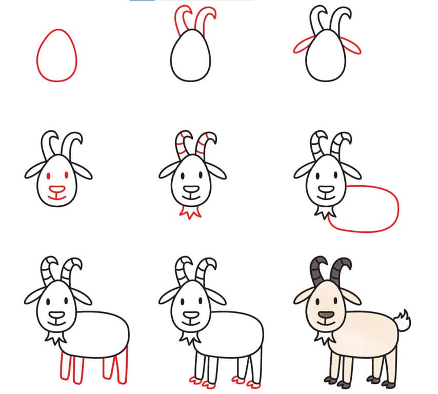 Dibujos de Cabra café