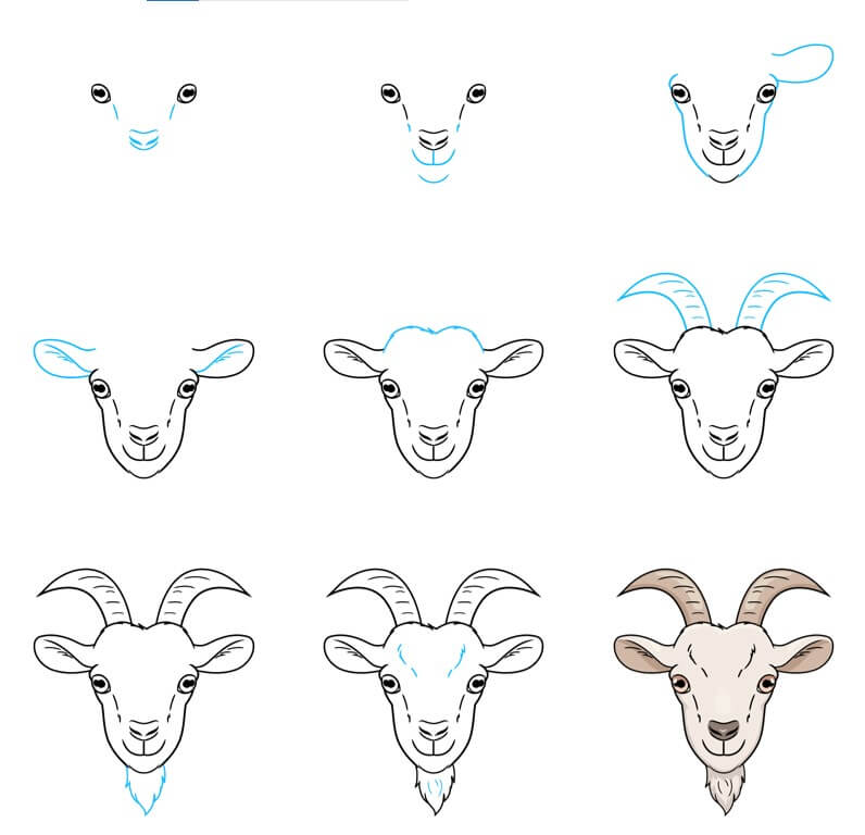 Dibujos de Cabra curiosa