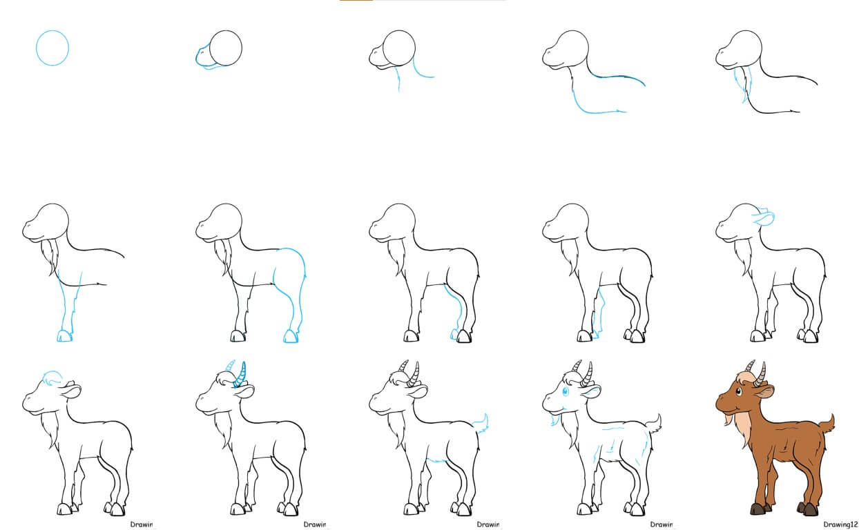 Dibujos de Cabra en las rocas