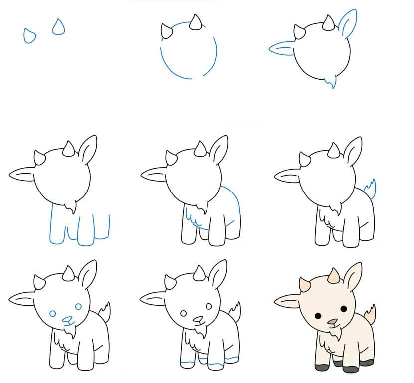 Dibujos de Cabra infantil