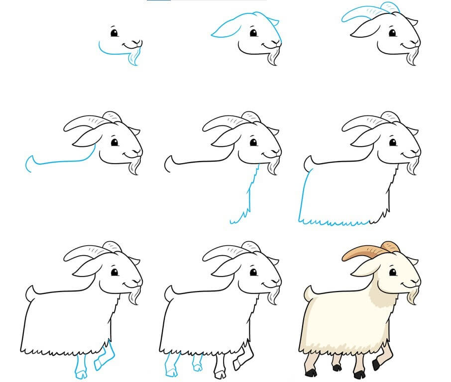 Dibujos de Cabra juguetona