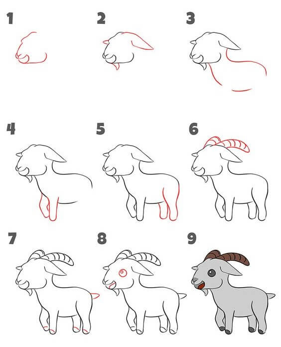 Dibujos de Cabra saltarina