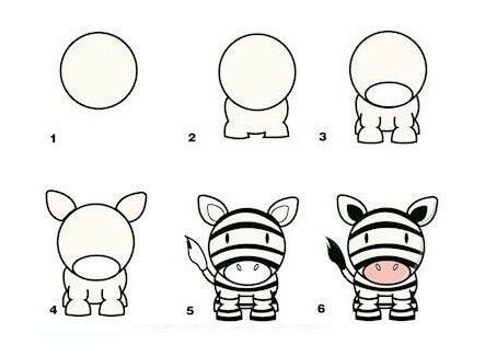 Dibujos de Cebra colorida