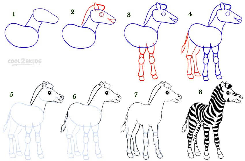 Dibujos de Cebra elegante