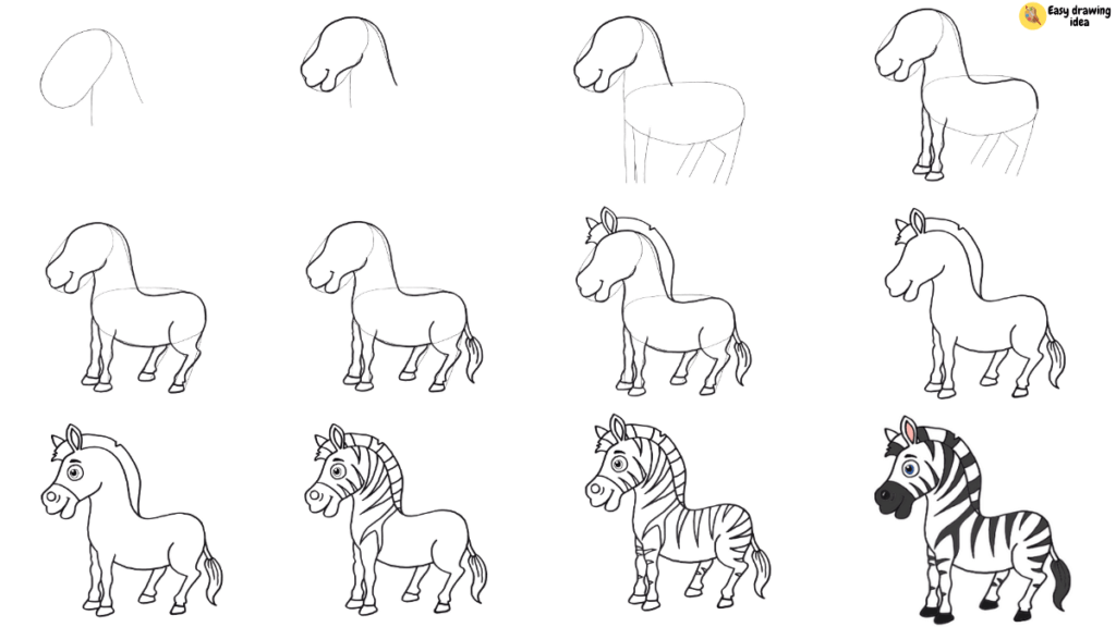 Dibujos de Cebra sencilla