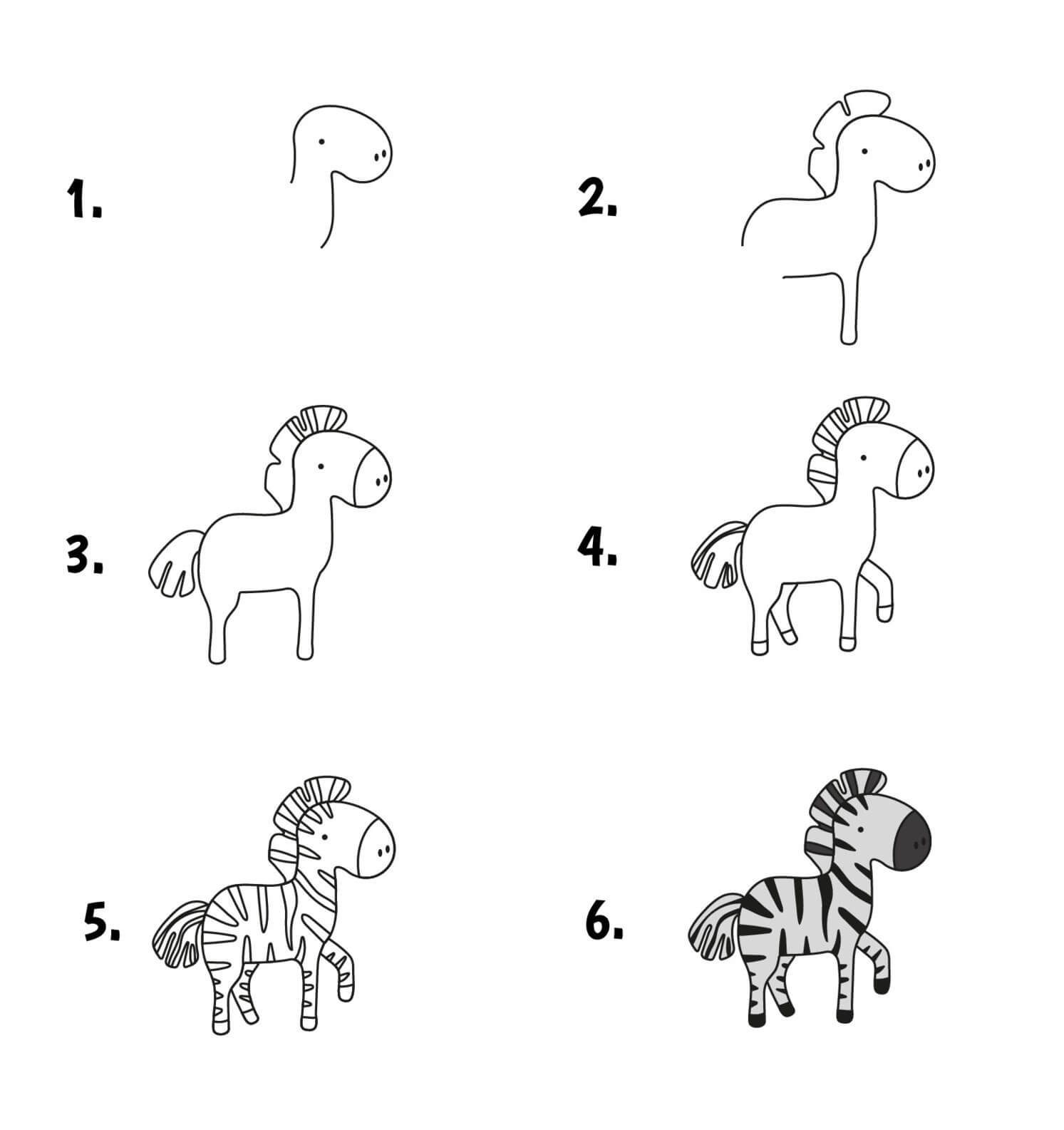 Dibujos de Cebra tranquila