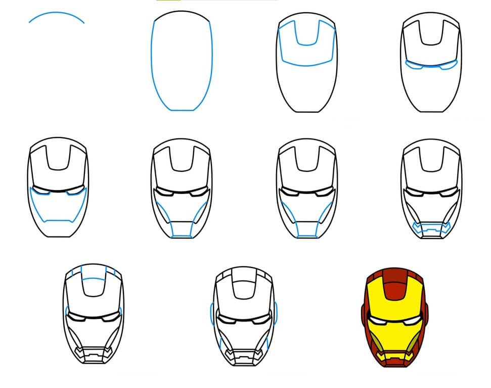 Dibujos de Iron Man con armadura