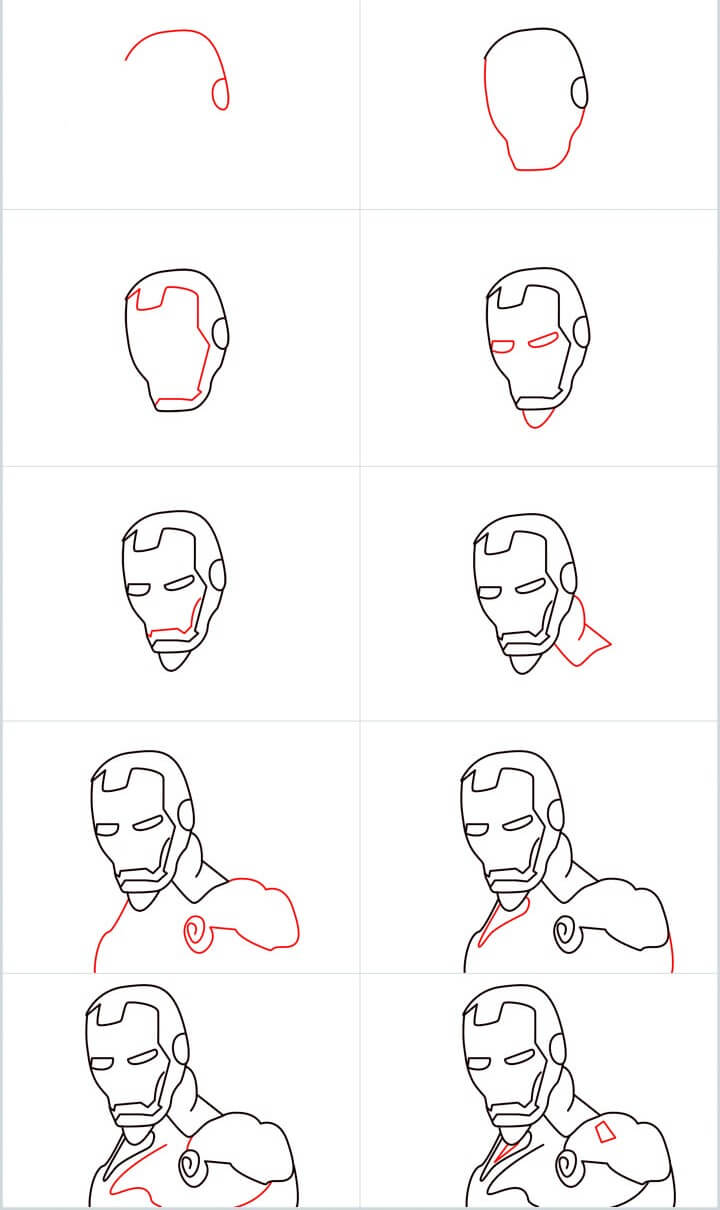 Dibujos de Iron Man de frente