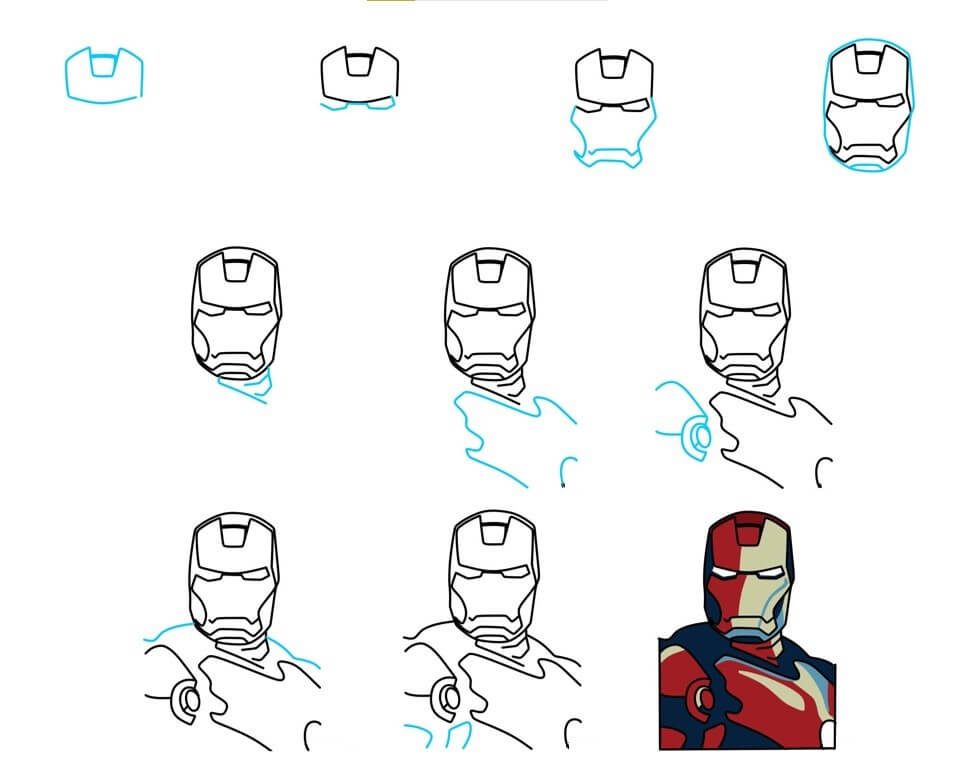 Dibujos de Iron Man de perfil