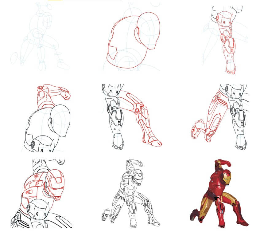 Dibujos de Iron Man en acción