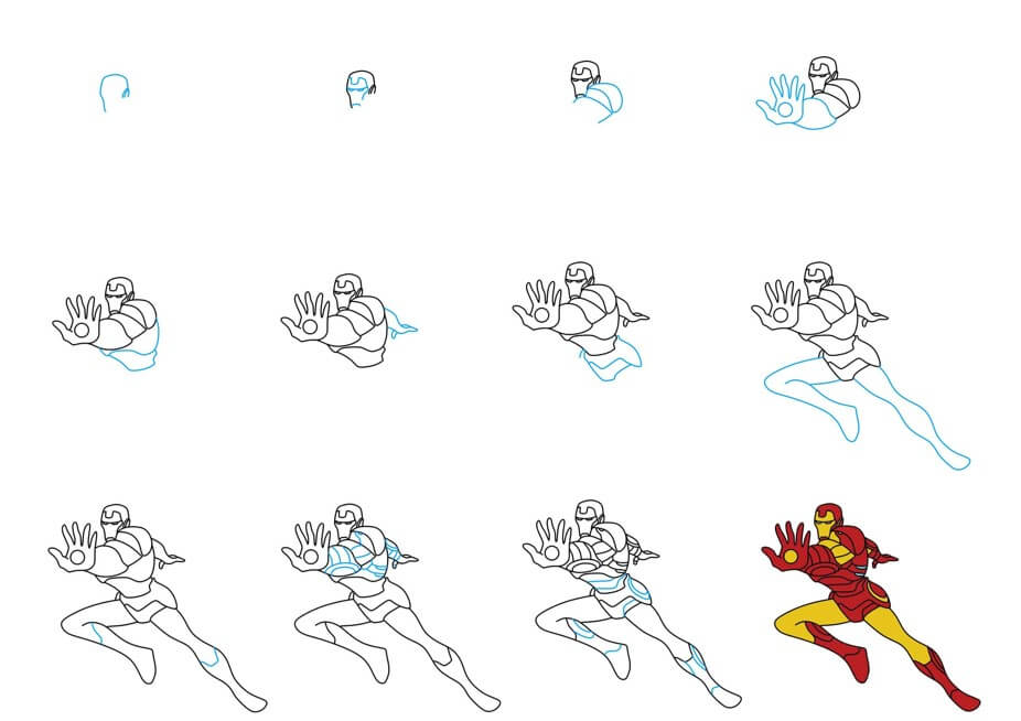 Dibujos de Iron Man en batalla