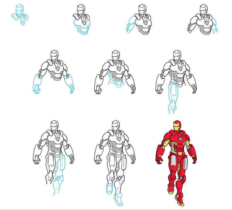 Dibujos de Iron Man heroico