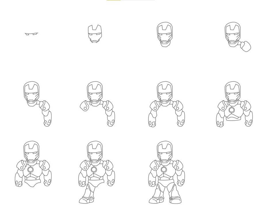Dibujos de Iron Man tecnológico