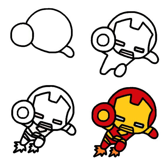 Dibujos de Iron Man volando