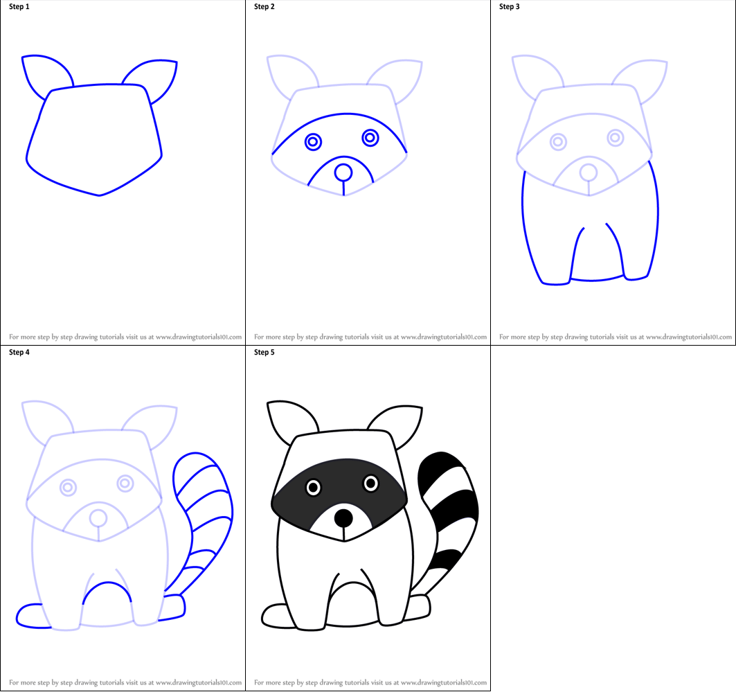 Dibujos de Mapache de dibujos animados