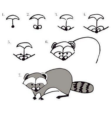 Dibujos de Mapache mínimo
